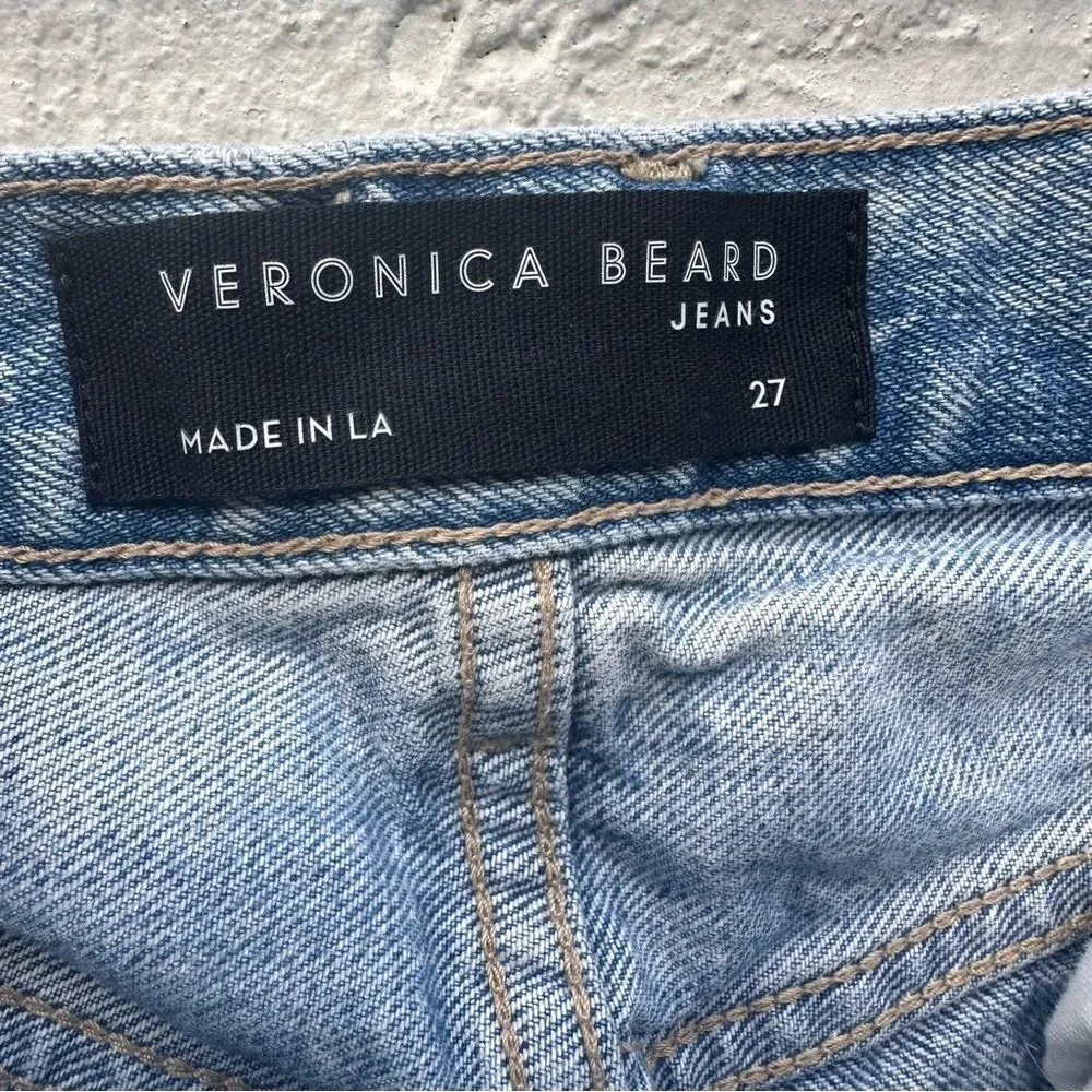 VERONICA BEARD Jeans Women 27 Carly Kick Flare High Rise Cotton_11